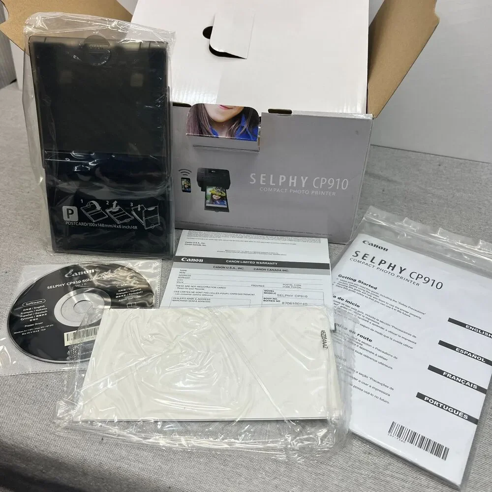 Canon Selphy CP910 Compact Photo Printer Black Wifi New in Box